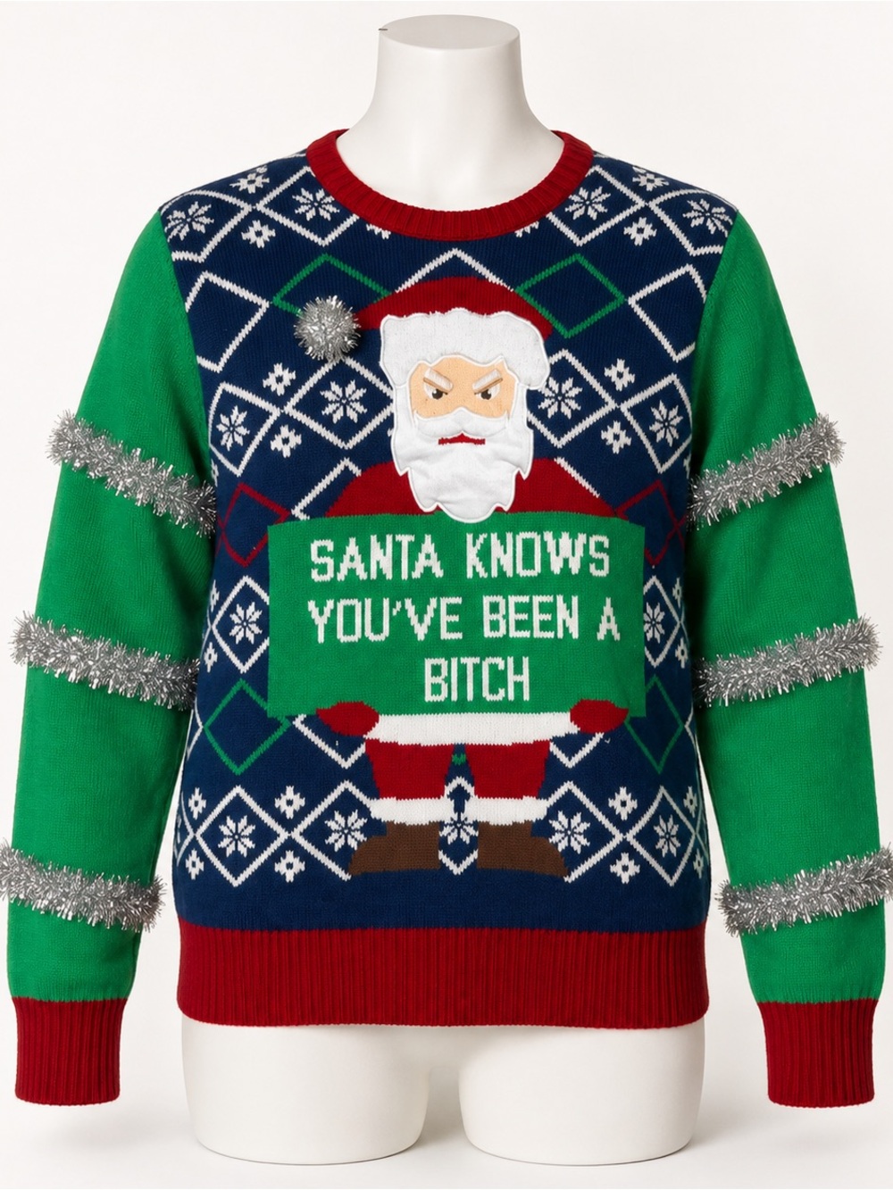 Spencer’s Light-Up Santa Ugly Christmas Sweater XL NWT